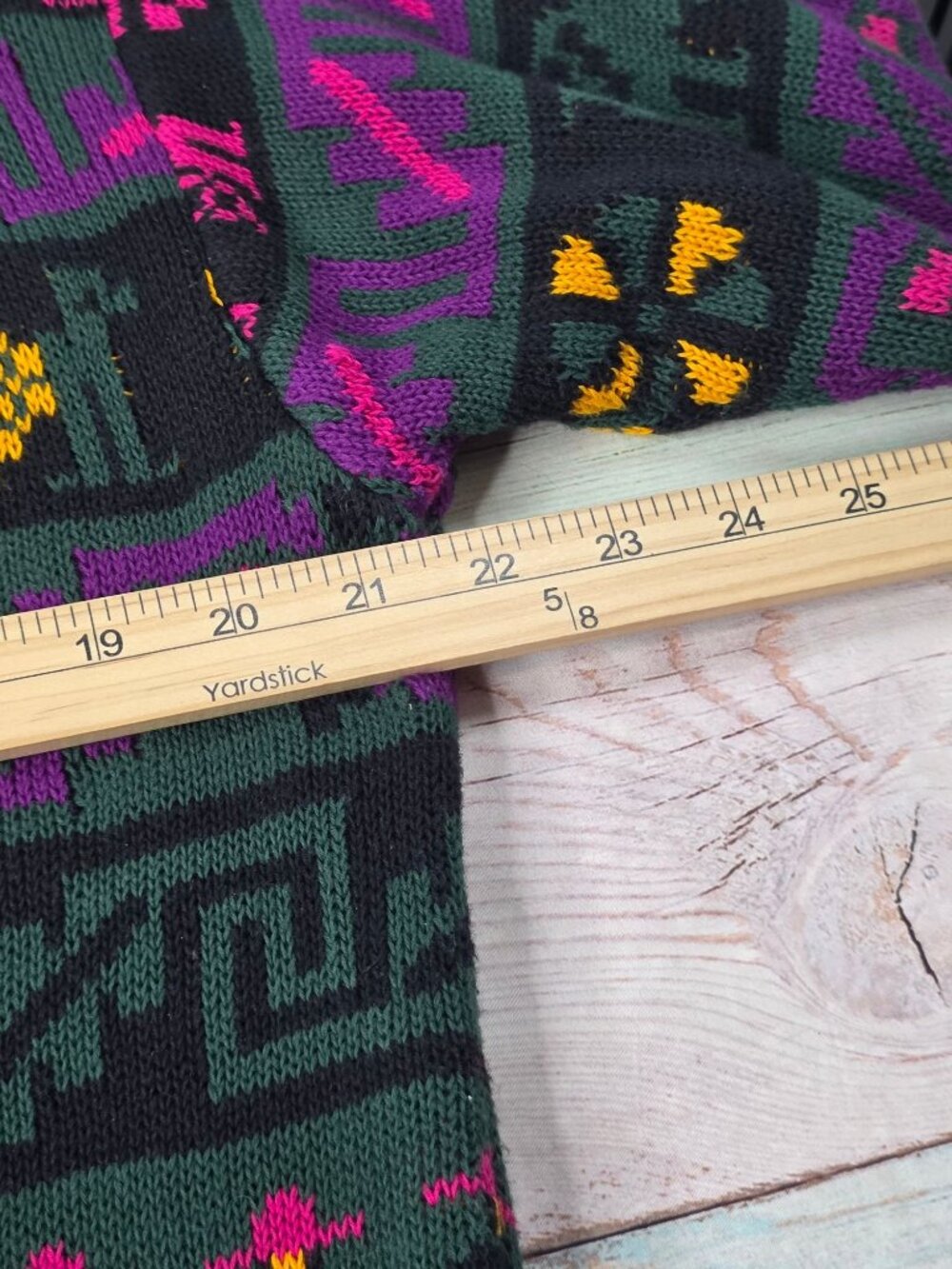 Vintage United Colors Of Benetton Graphic Sweater Made In Italy 100% Cotton, Med - Picture 6 of 7